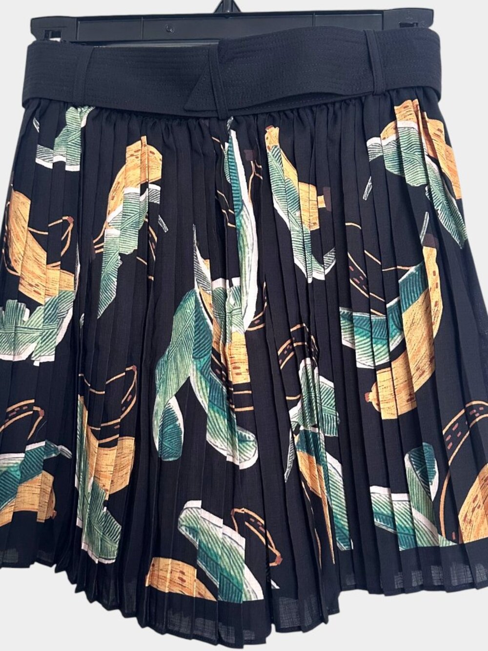 Visual Mood Emma Floral Tropical Print Pleated Skorts Lined Size S XL Beach - Picture 13 of 13